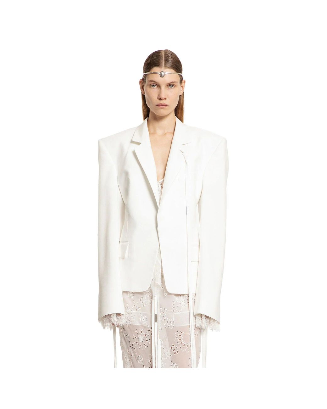 Ann Demeulemeester White Susa Comfort Tailored Blazer