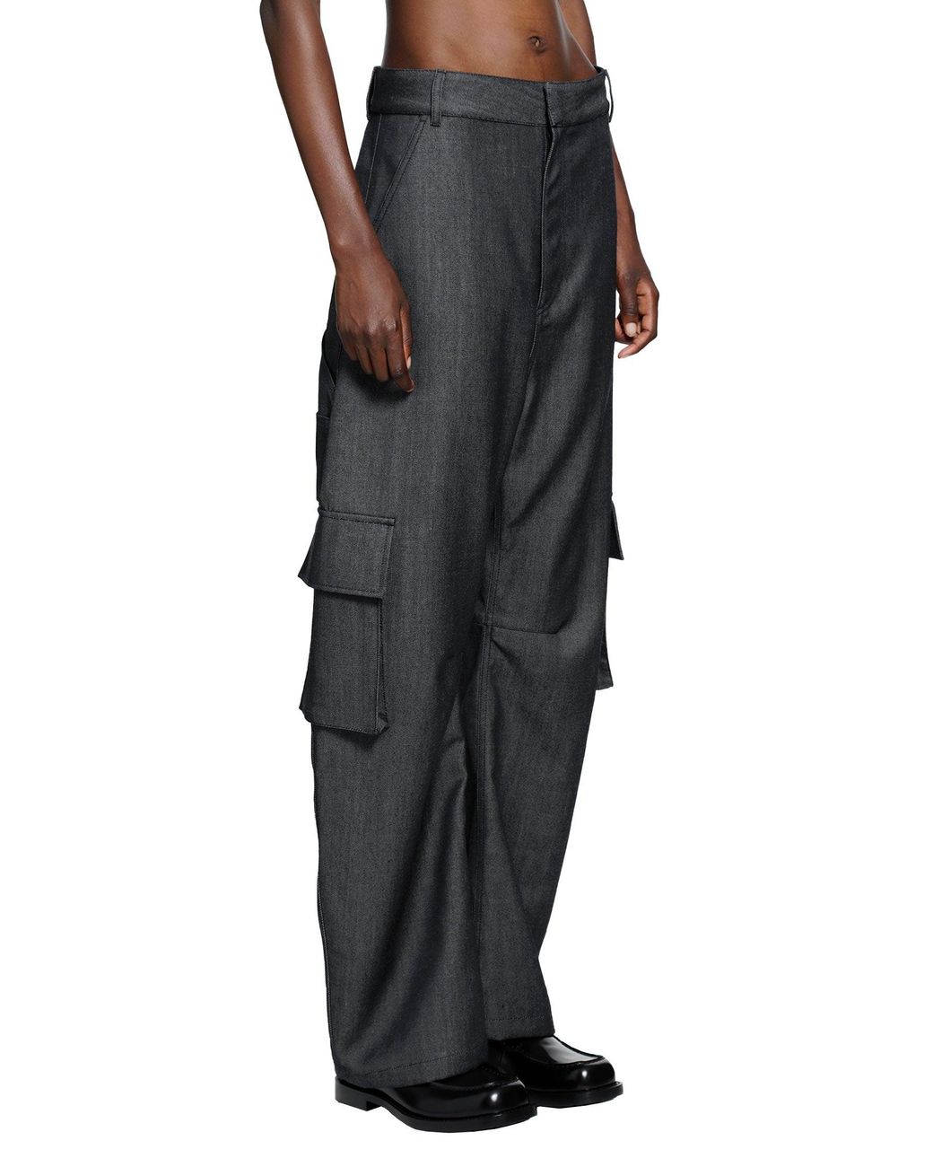 Balenciaga Gray Relaxed Cargo Pants