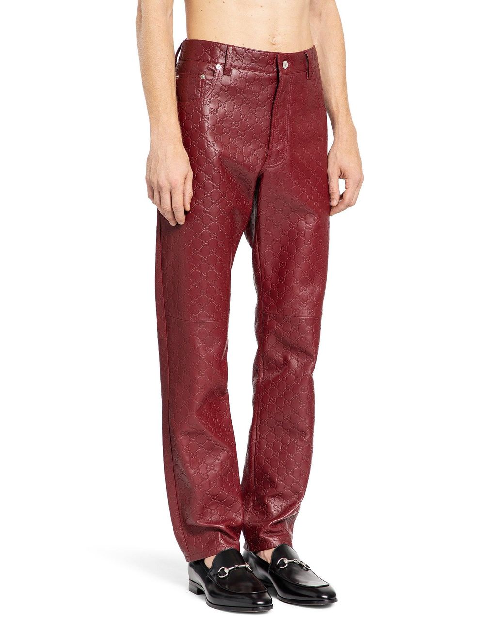 【グッチ】 Trousers - Straight Trousers パンツ GG cotton canvas pant in blue | GUCCI® US