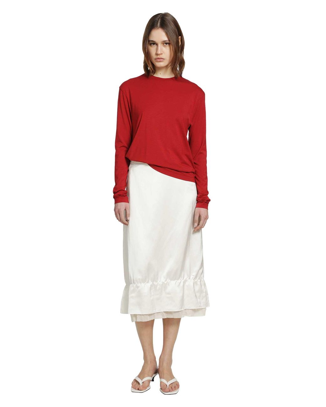 Totême Red Classic Long Sleeve Tee
