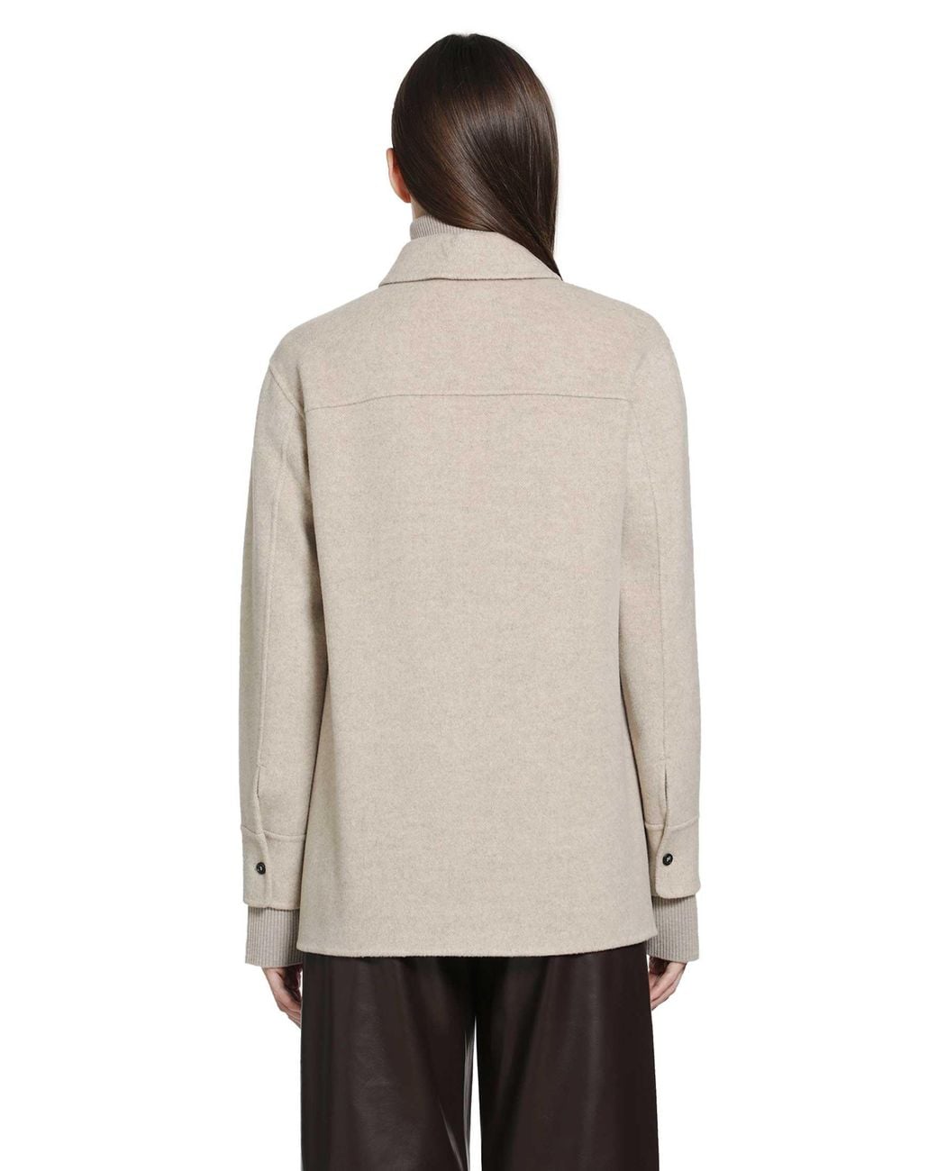 Max Mara Natural Wool And Cashmere Broadcloth Jacket