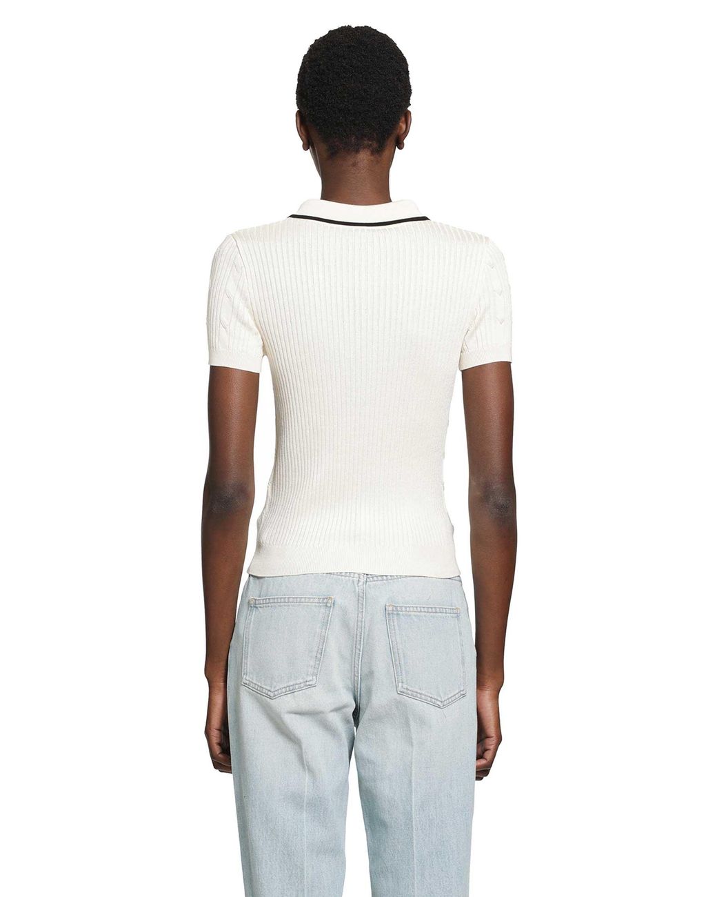 Valentino White Cotton-Blend Top