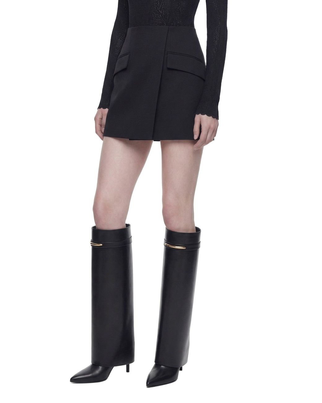 Givenchy Black Tailored Mini Skirt
