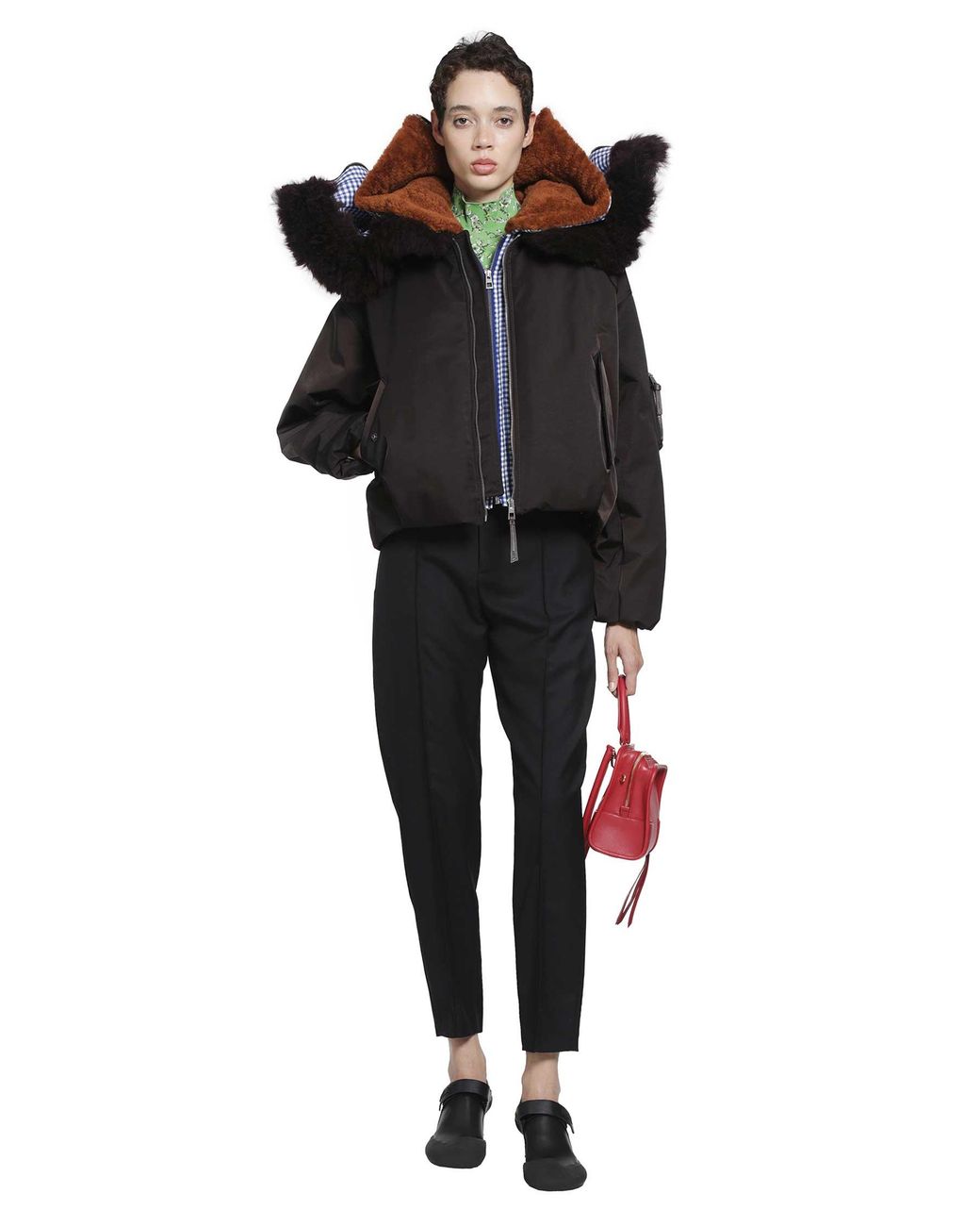 Loewe Black Technical Shell Bomber Jacket