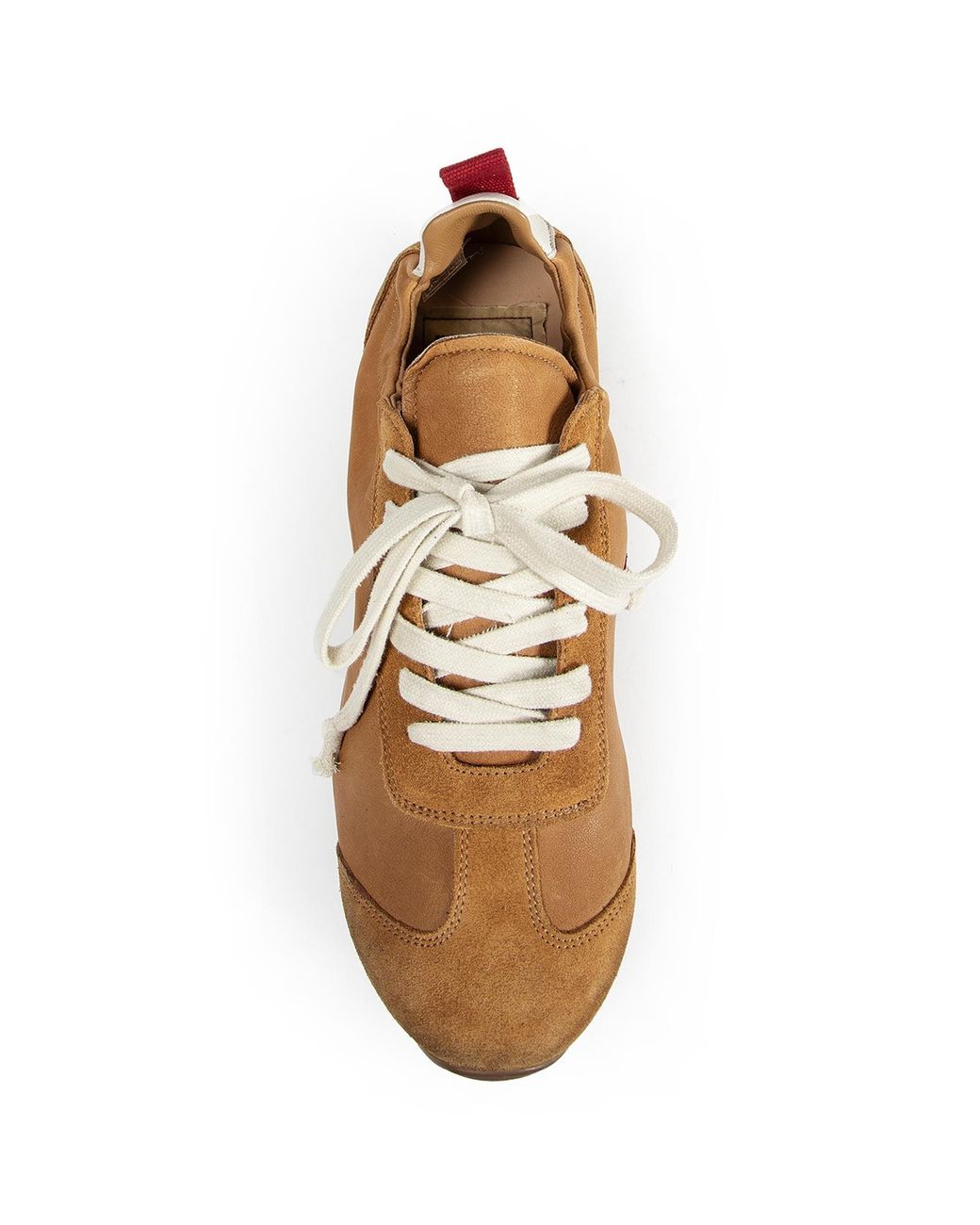 Uma Wang Brown Suede And Leather Gathered Sneakers