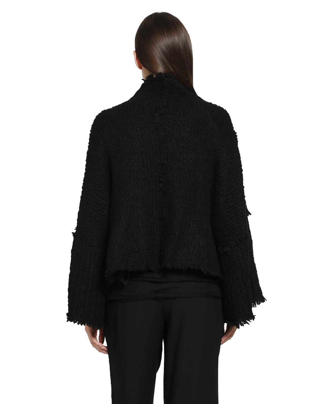 Yehuafan Black Cahmere Knit Jacket