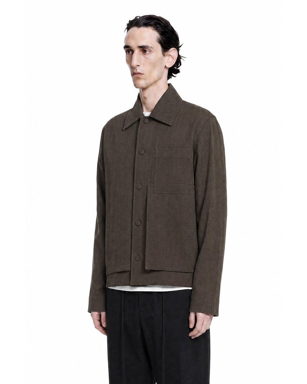 Craig Green Black Embroidered Linestitch Worker Jacket for men