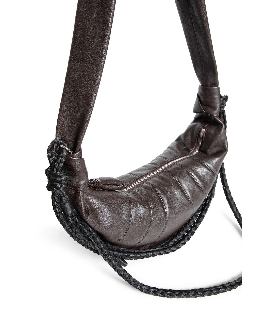 Lemaire Black Braid Medium Croissant Bag