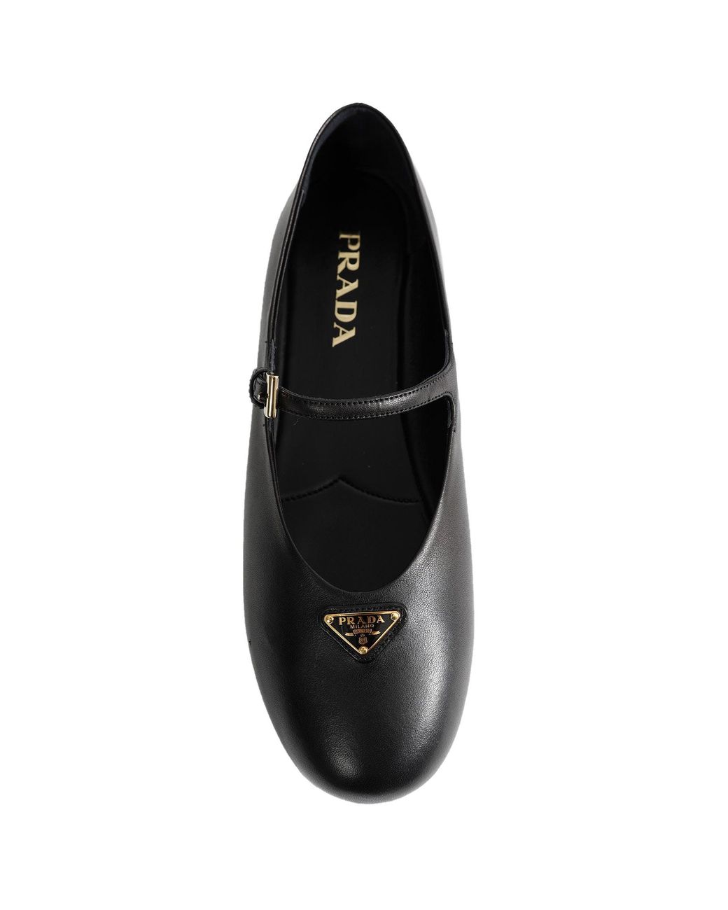 Prada Black Nappa Leather Ballerinas