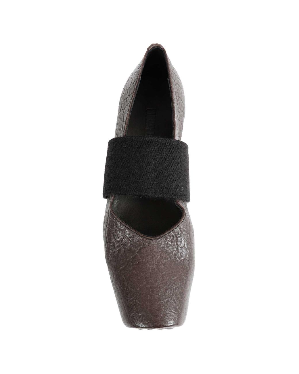 Uma Wang Gray Leather Ballet Shoes