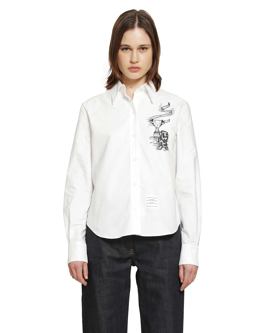 Thom Browne White Hector With Trophy Shirt