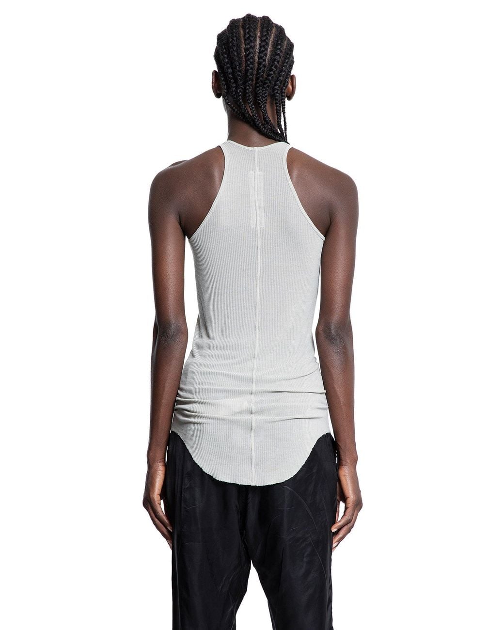 Rick Owens White Forever Basic Rib Tank