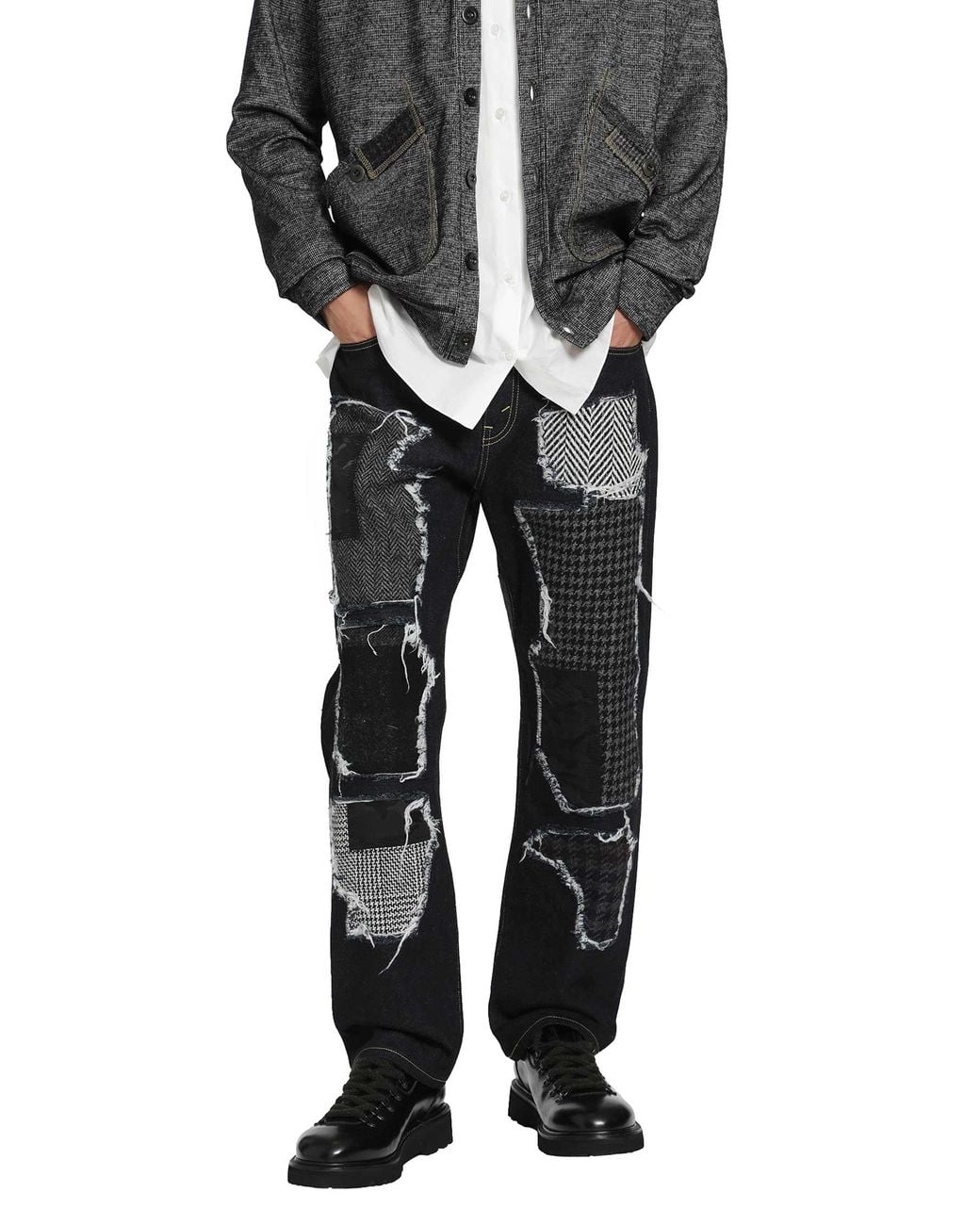 Junya Watanabe Black Patch 5 Pocket Jeans for men