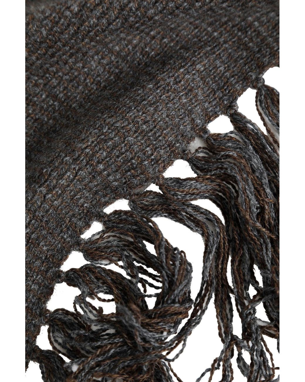 Ziggy Chen Gray Single Crochet Scarf for men