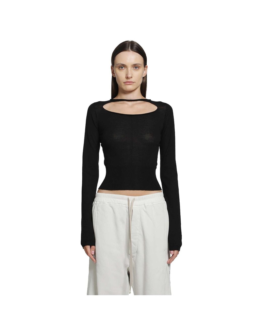 Rick Owens Black Tower Slashed Pull