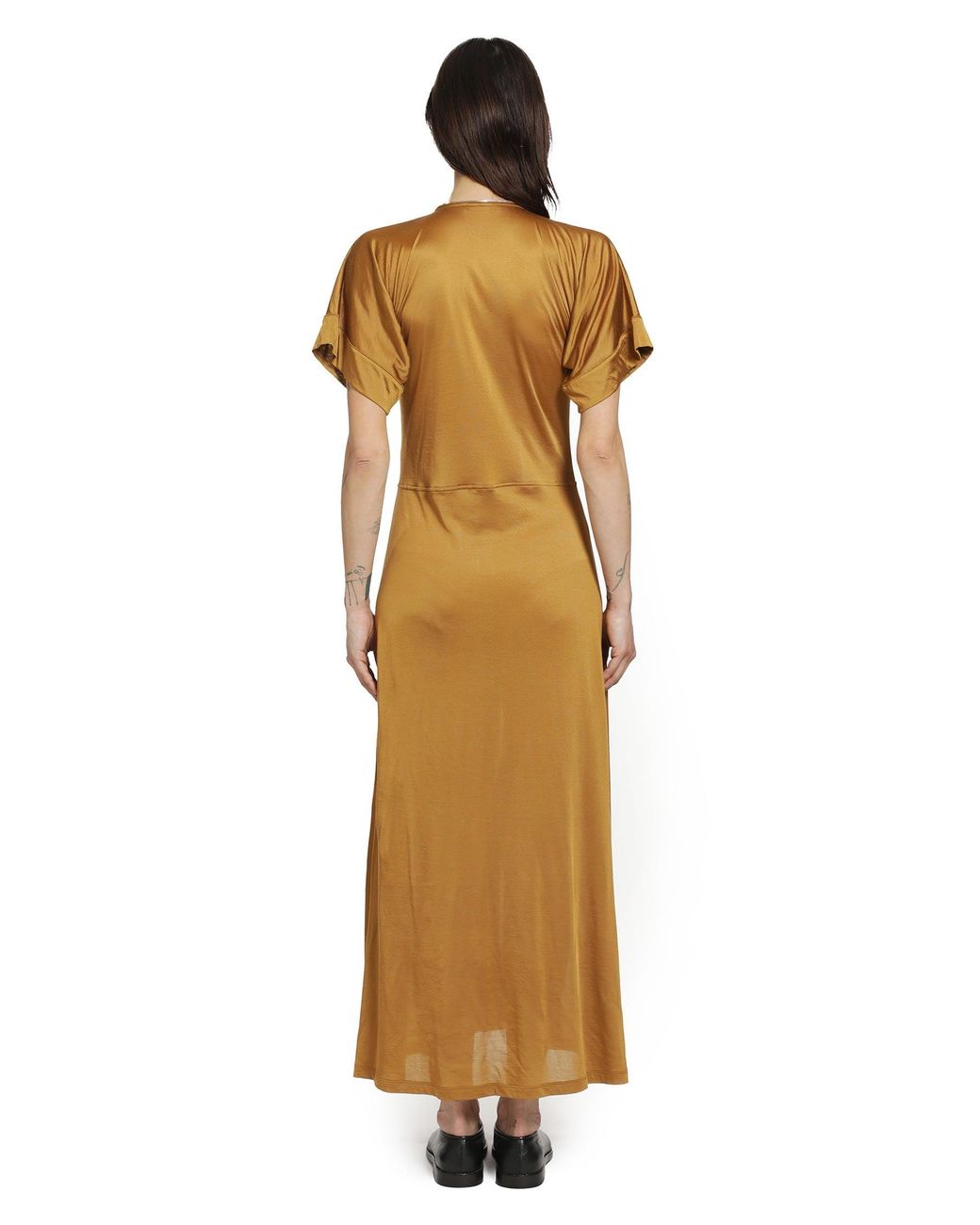 Lemaire Metallic Jersey Zip Midi Dress