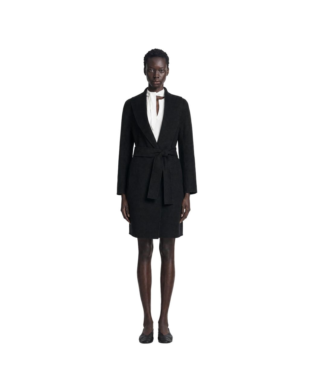 Max Mara Black Double Face Wool Coat