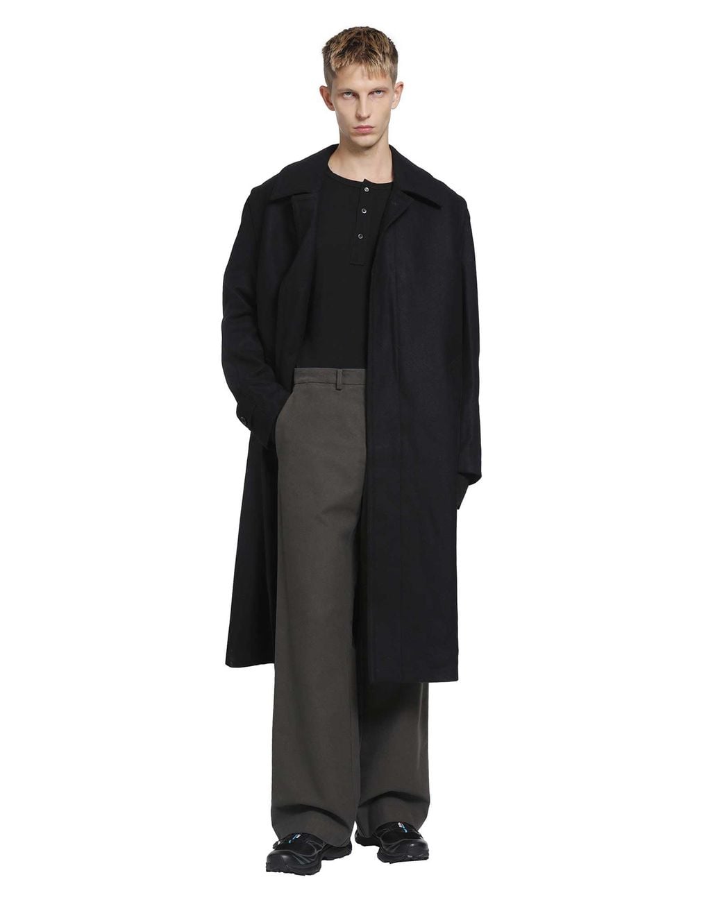 Rier Gray Cotton Trousers for men