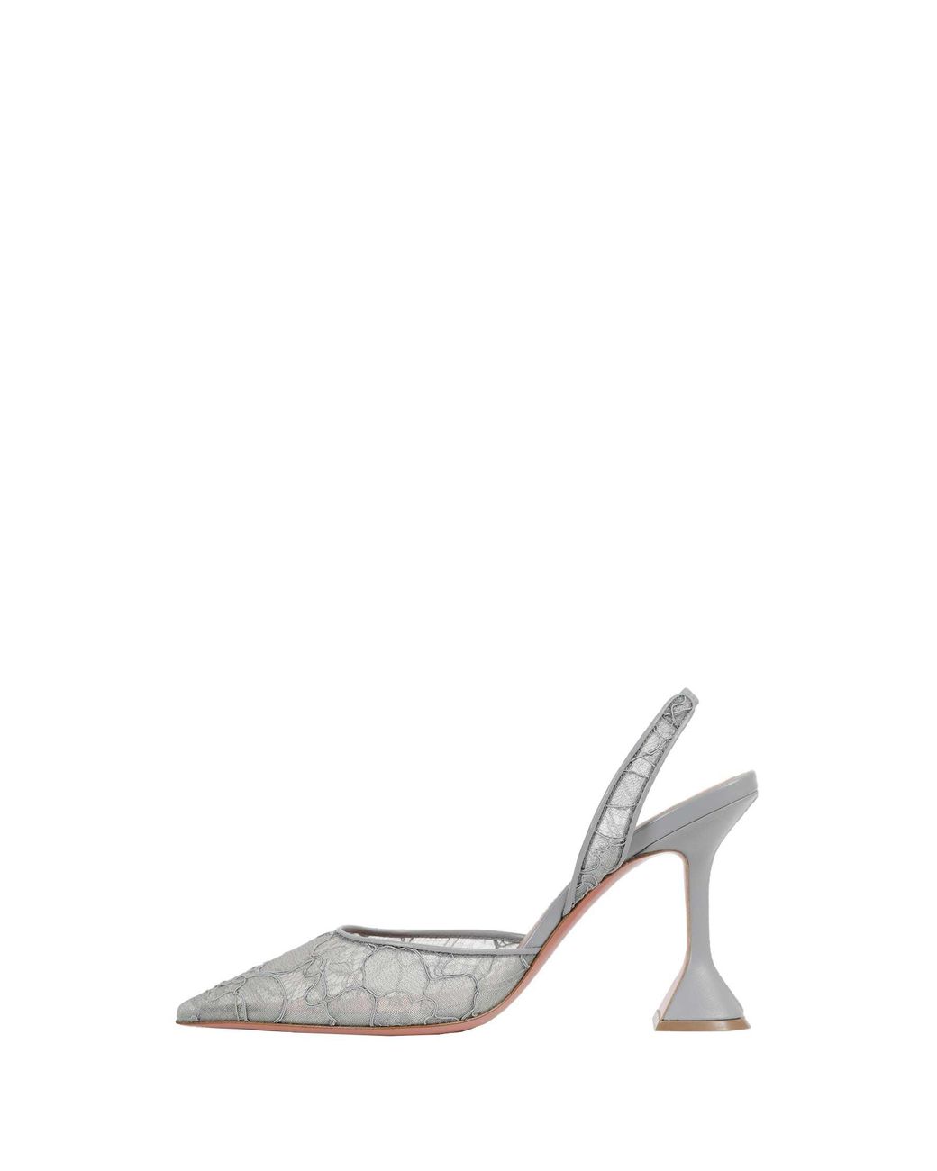 AMINA MUADDI White Holli Lace Slingback 95 Pumps