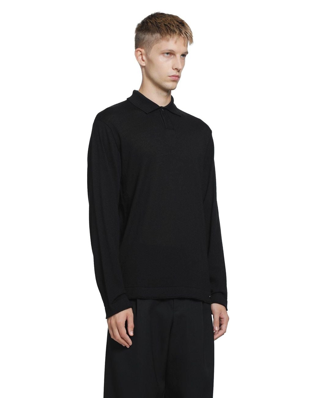 Massimo Osti Studio Black Polo Sweater for men