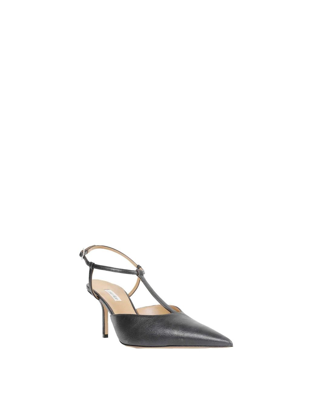 Calvin Klein White Erin T Bar Slingback Pumps