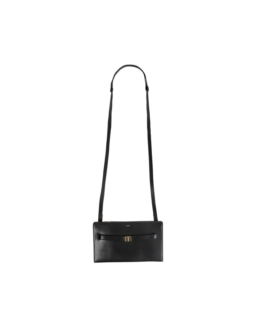 Totême Black Belted Leather Crossbody Bag