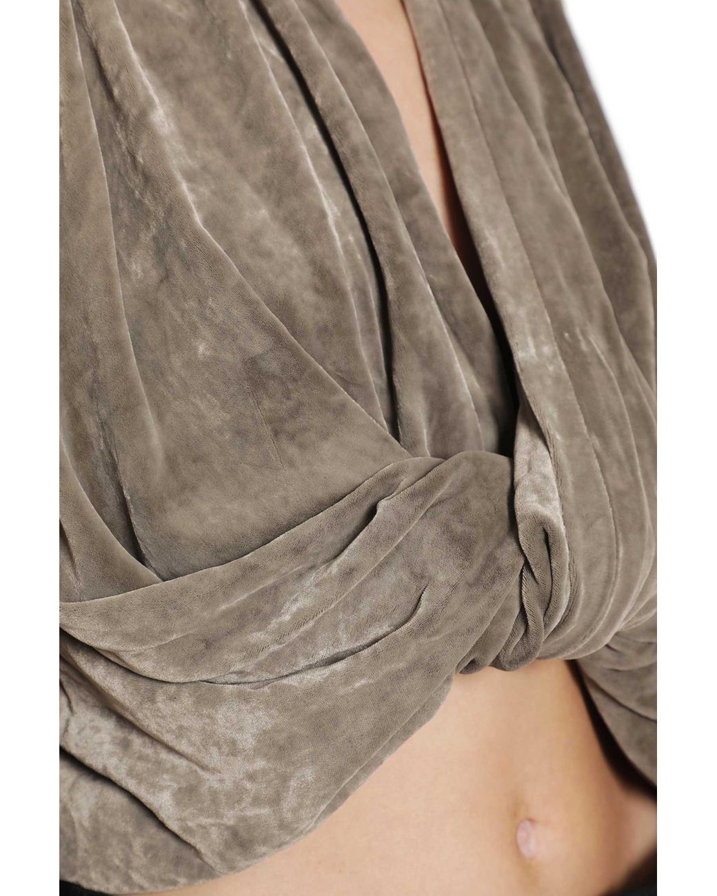 Rick Owens Gray Tower Twist Top