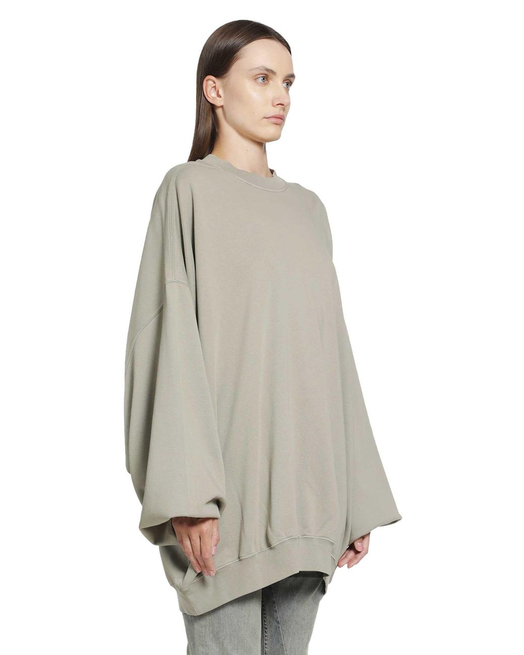 Rick Owens Gray Tower Hun Sweatshirt