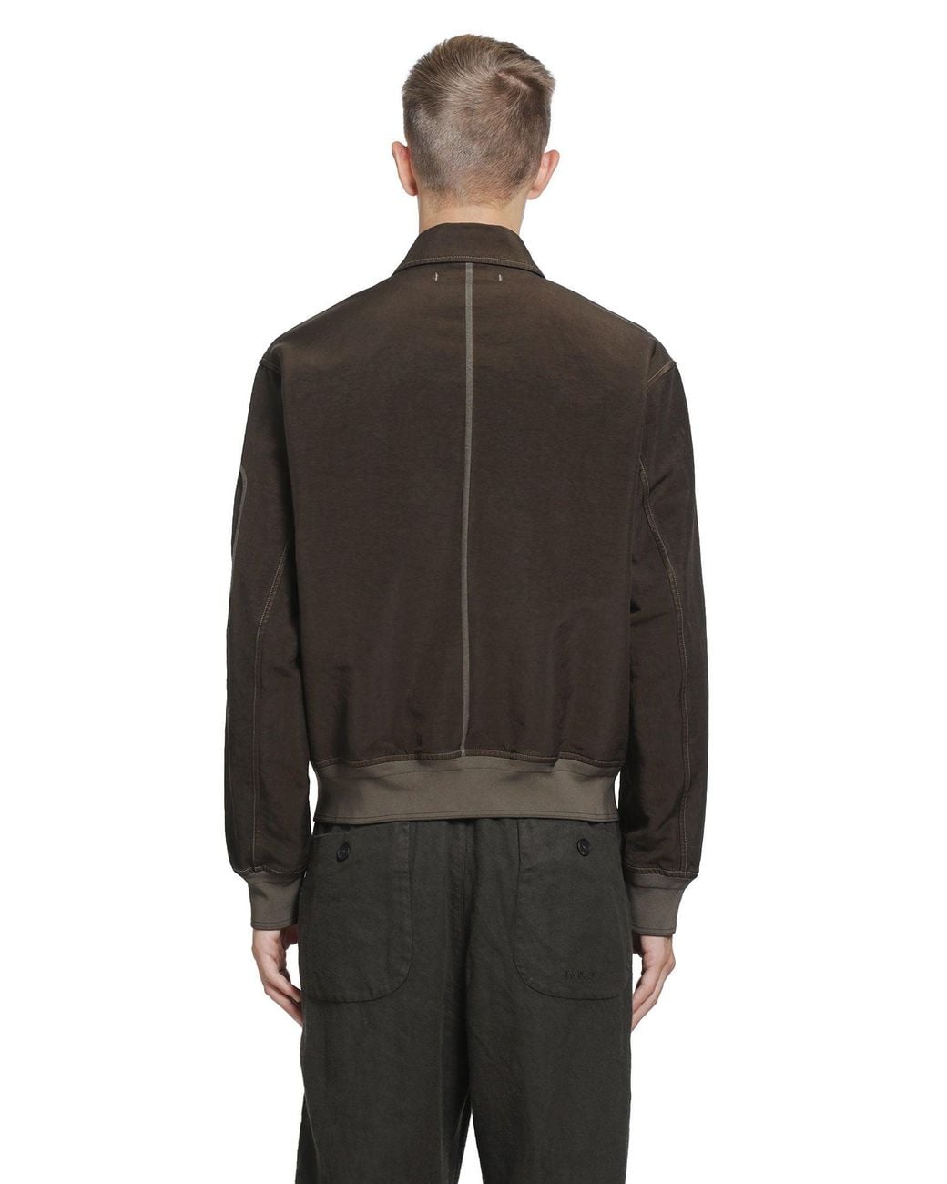 Massimo Osti Studio Black Zip Harrington Jacket for men