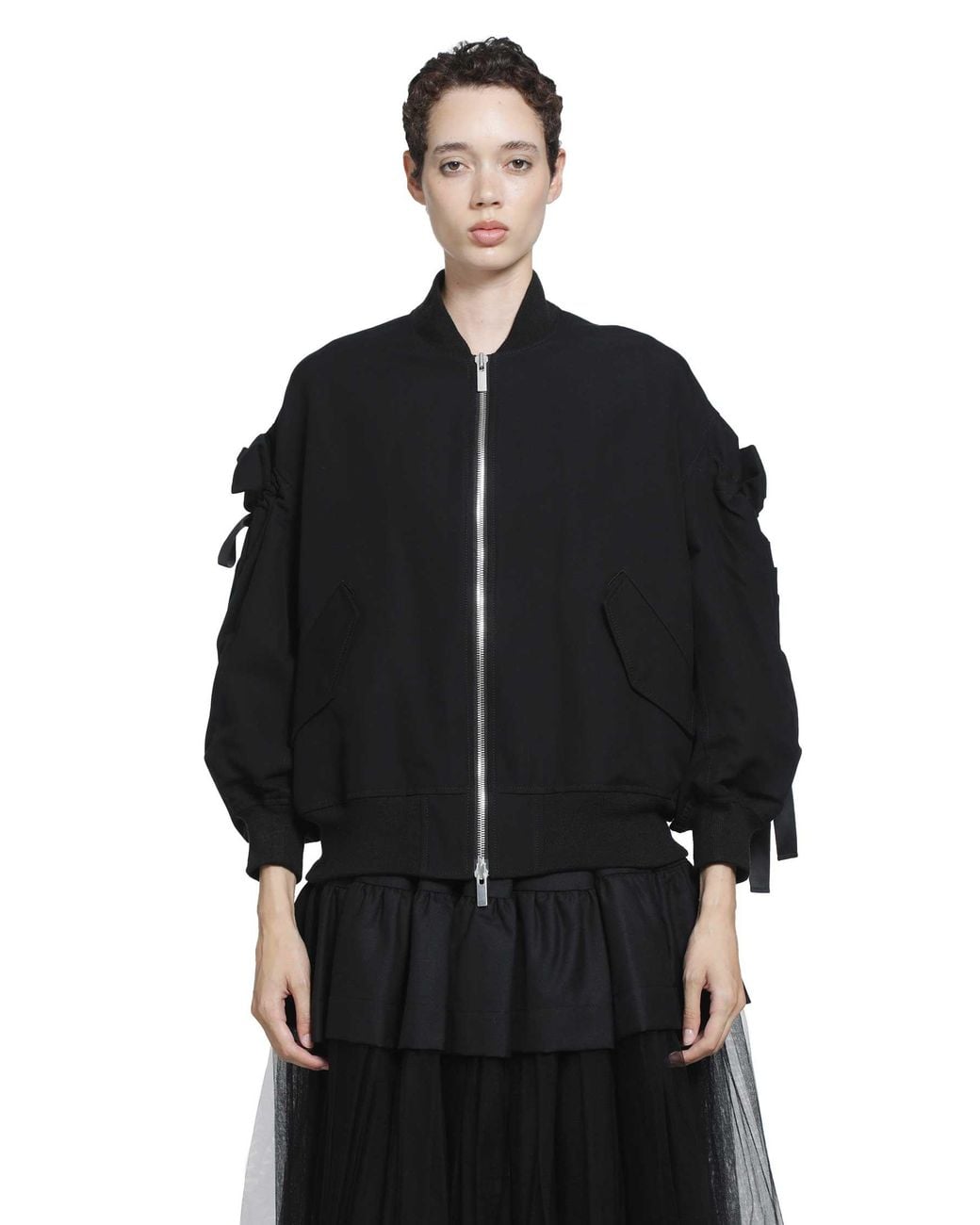 Noir Kei Ninomiya Black Cotton Bomber