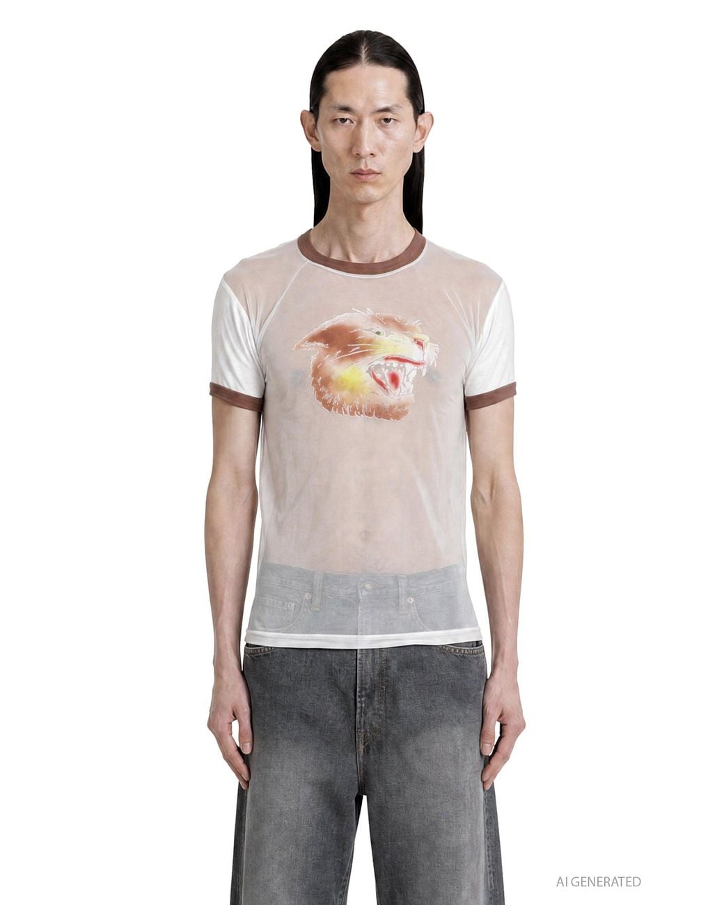 Kapital Gray Sheerjersey X 20/-Jersey Ringer T for men