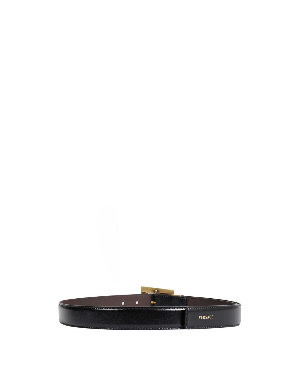 Versace Black Leather Belt