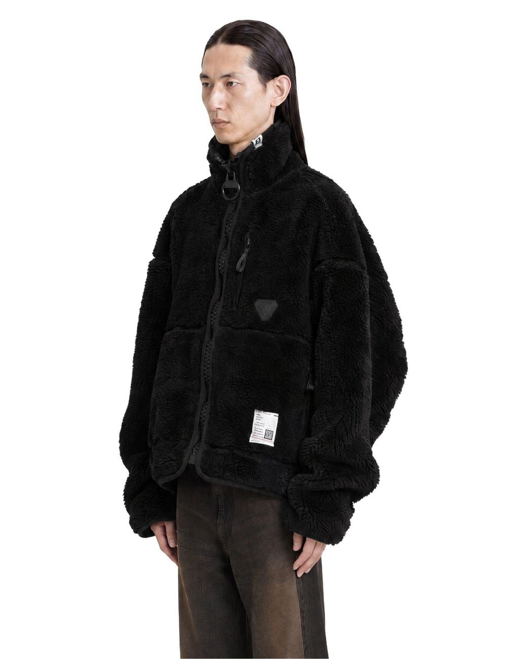 Maison Mihara Yasuhiro Black Wide Boa Jacket for men