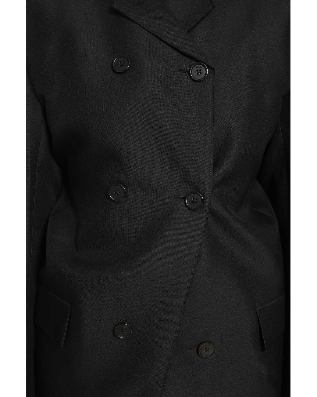 Khaite Black Rolo Double-Breasetd Blazer