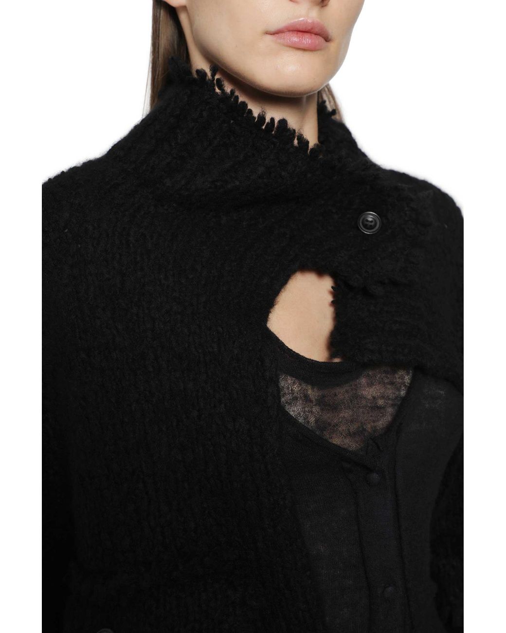 Yehuafan Black Cahmere Knit Jacket