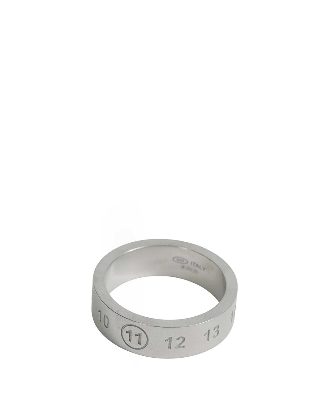 Maison Margiela Gray Numeric Ring 6.5 Mm for men