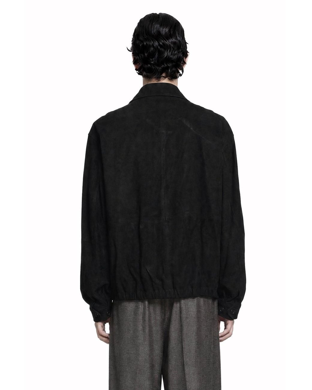 Ssstein Black Goat Suede Jacket for men
