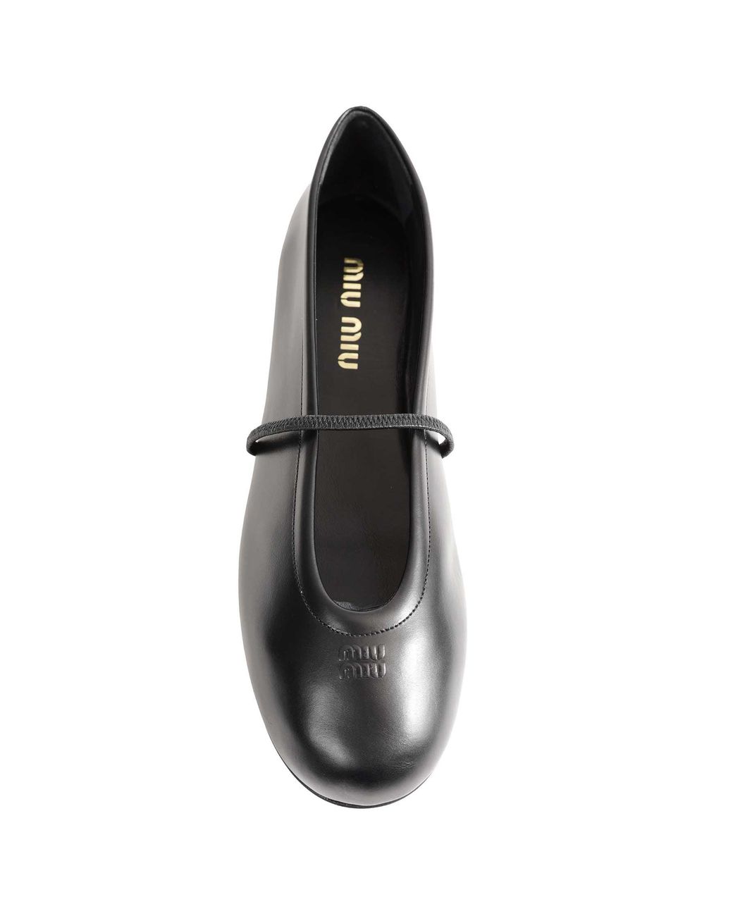 Miu Miu Black Leather Ballerinas