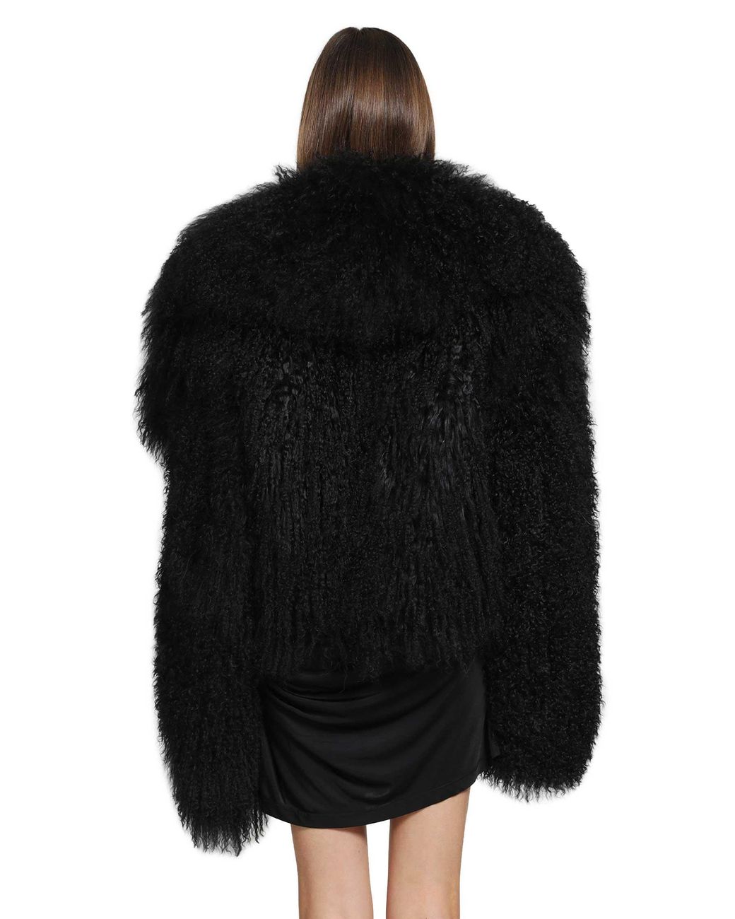 The Attico Black Shearling Bomber