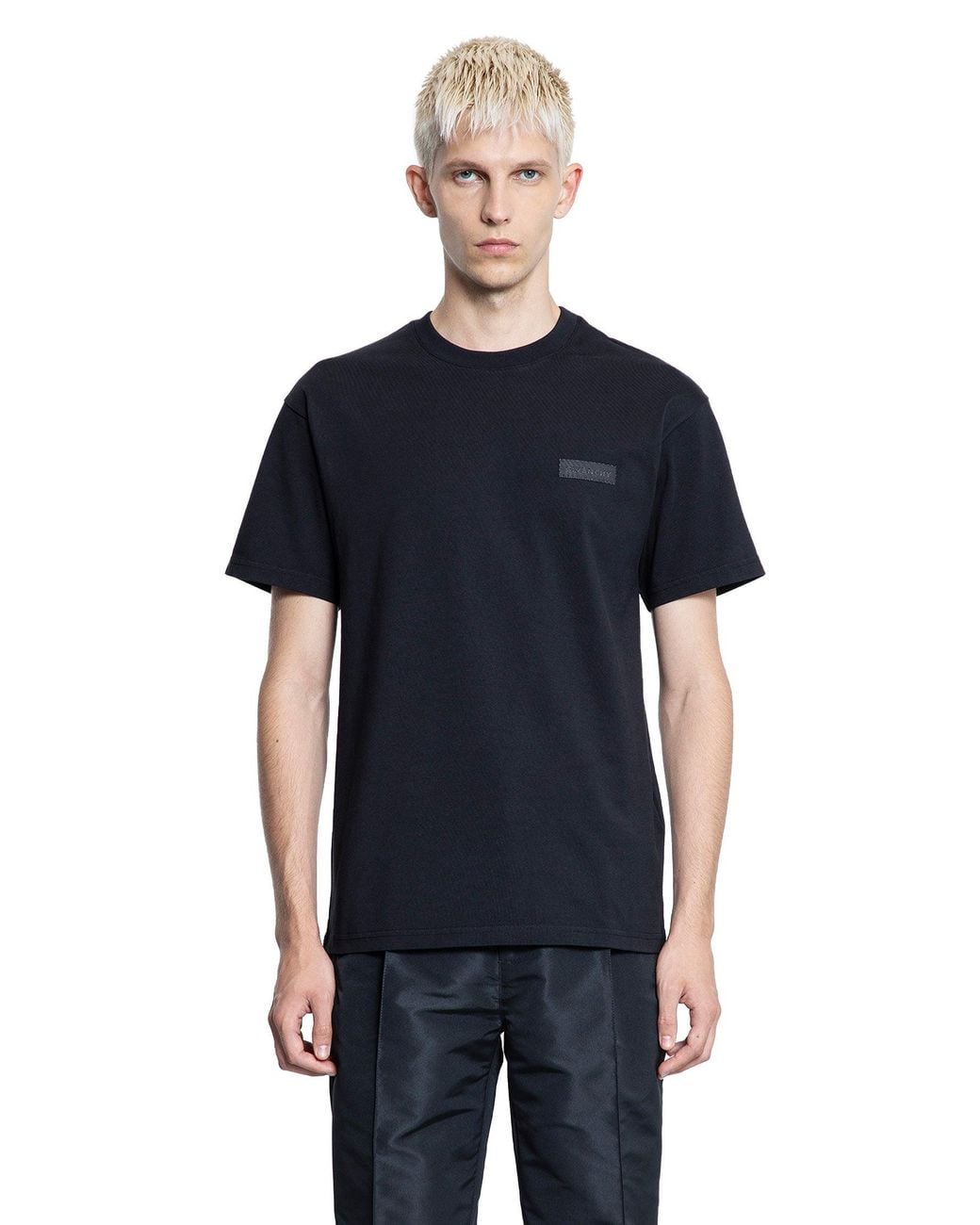Givenchy Black Grosgrain Patch T-Shirt for men