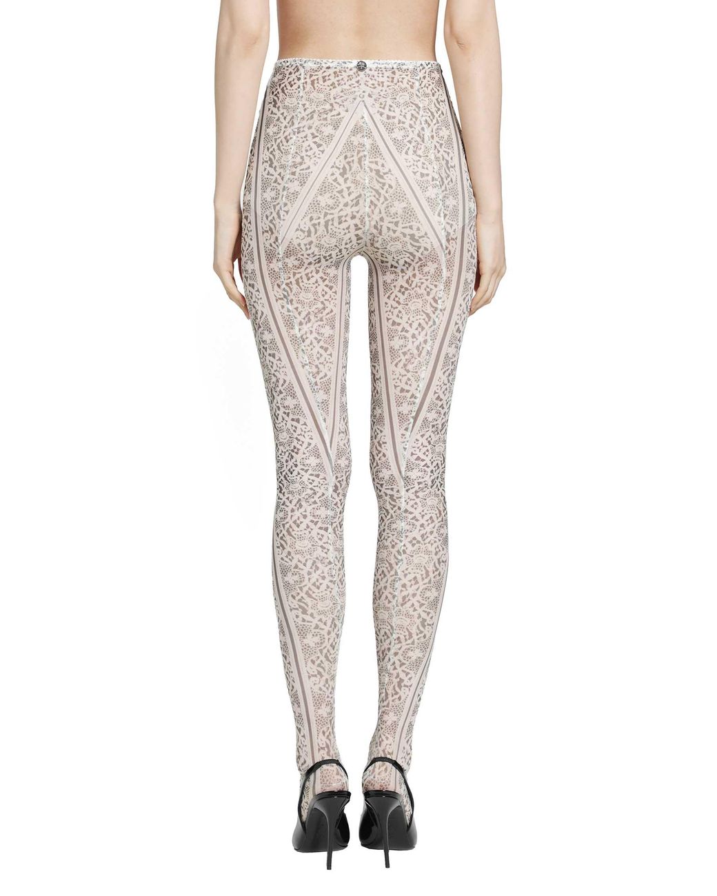 Dilara Findikoglu Natural Past Edges Lace-Effect Mesh Tights