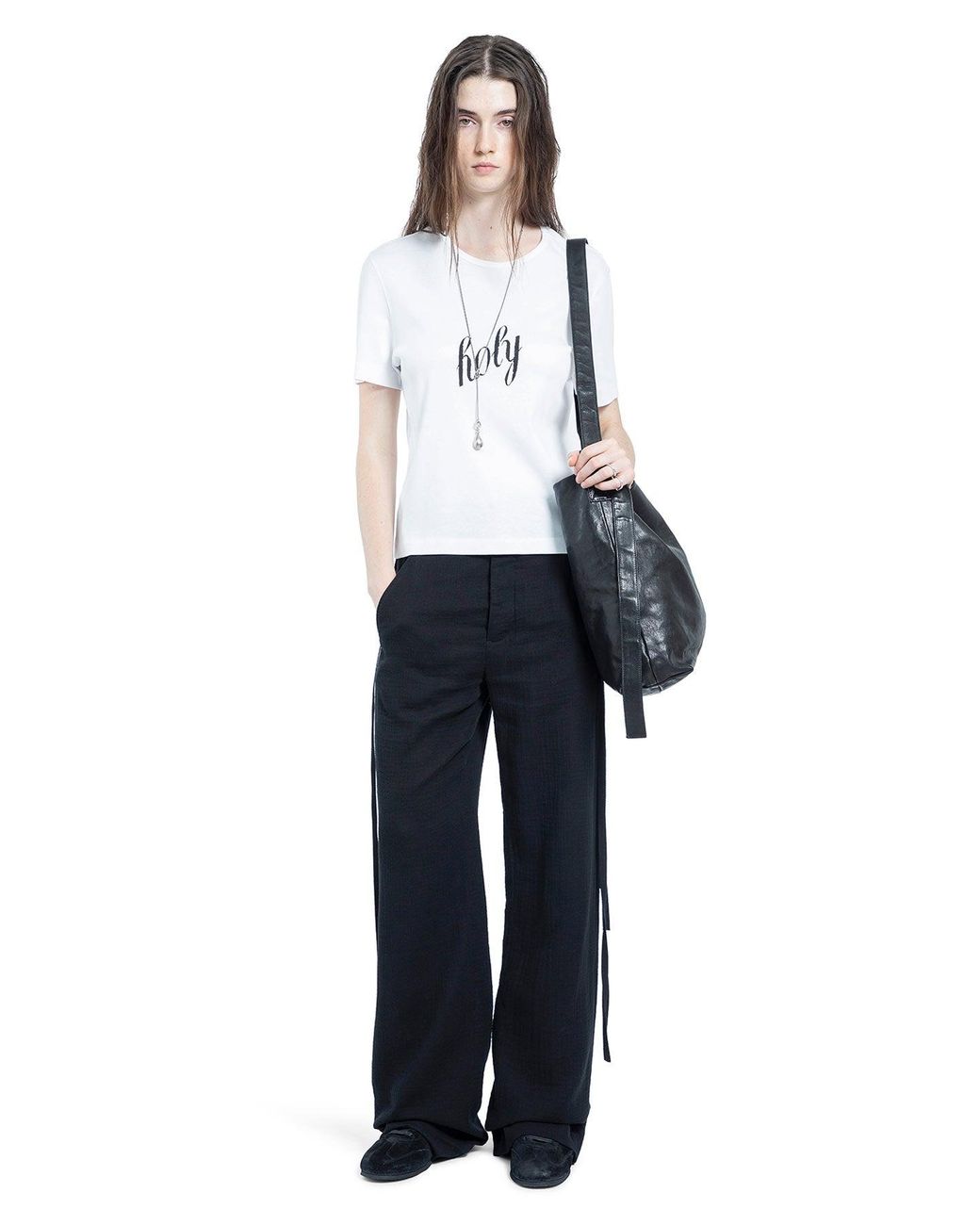 Ann Demeulemeester White Fanie Standard Fit T-Shirt