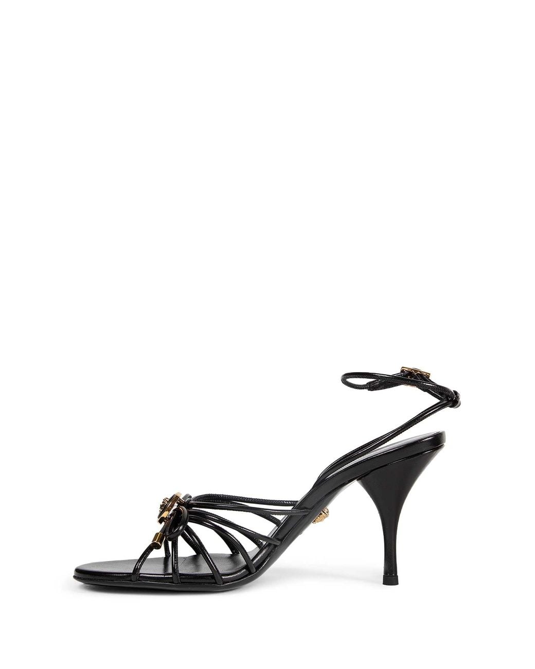 Versace Black Opera Bow Nappa Sandals