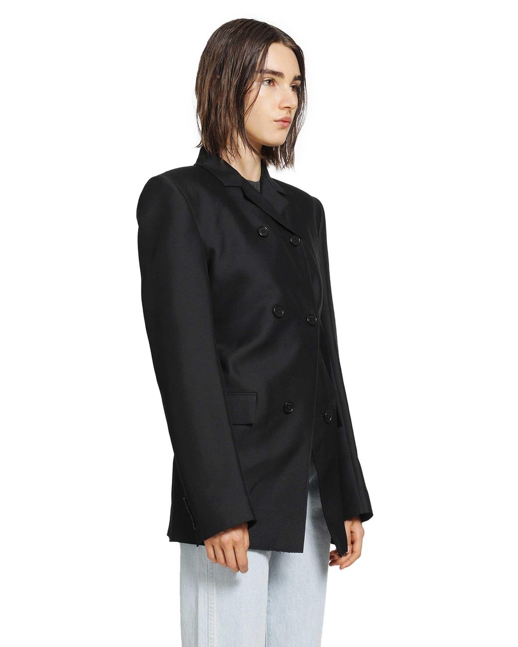 Khaite Black Rolo Double-Breasetd Blazer