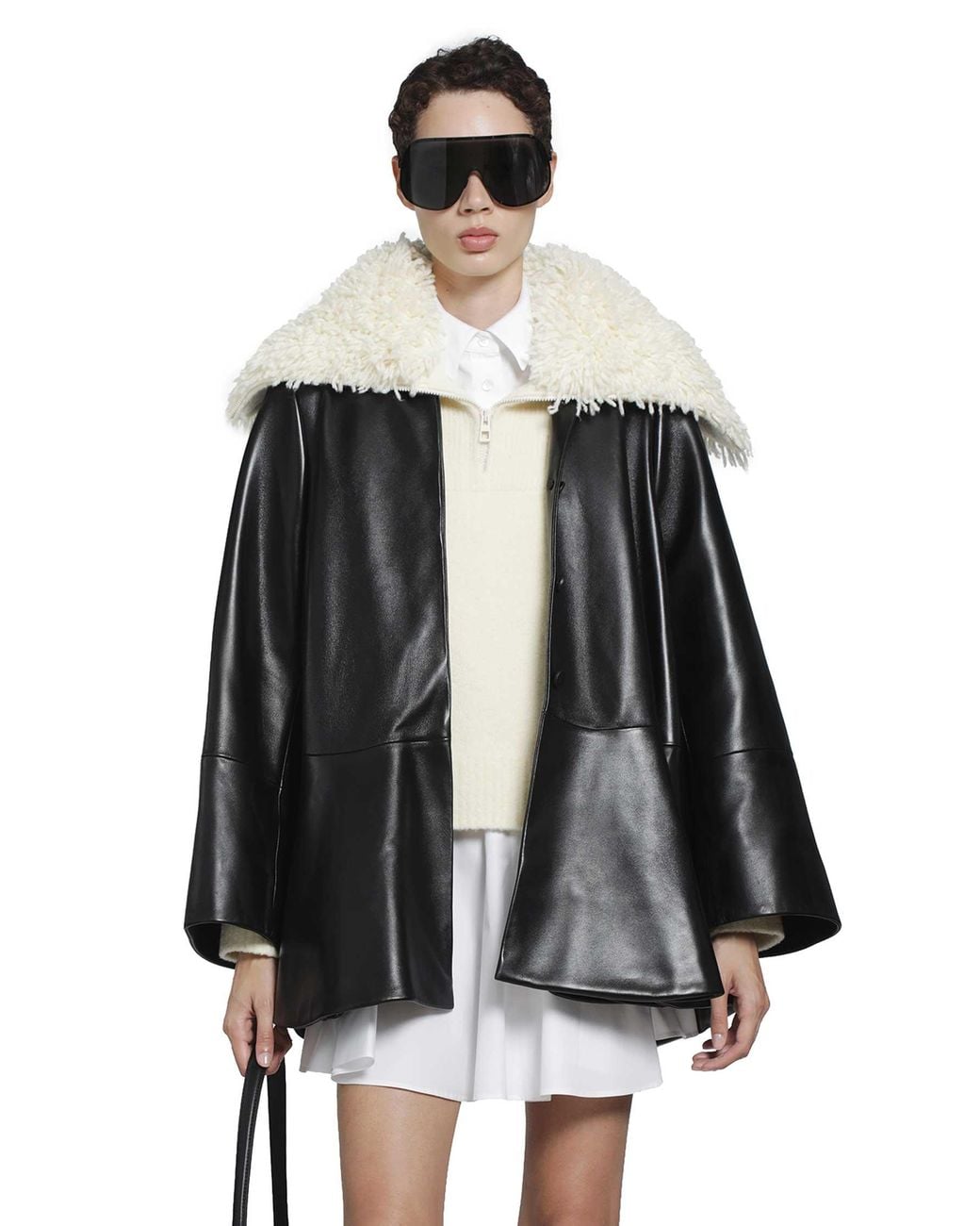 Loewe Black Nappa Lambskin Short Coat