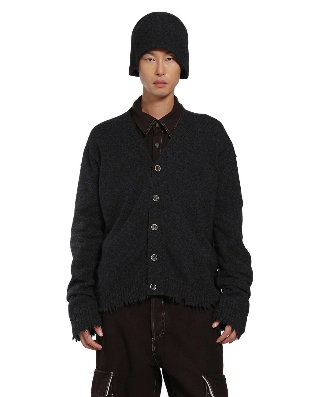 Uma Wang Black Over Cardigan for men