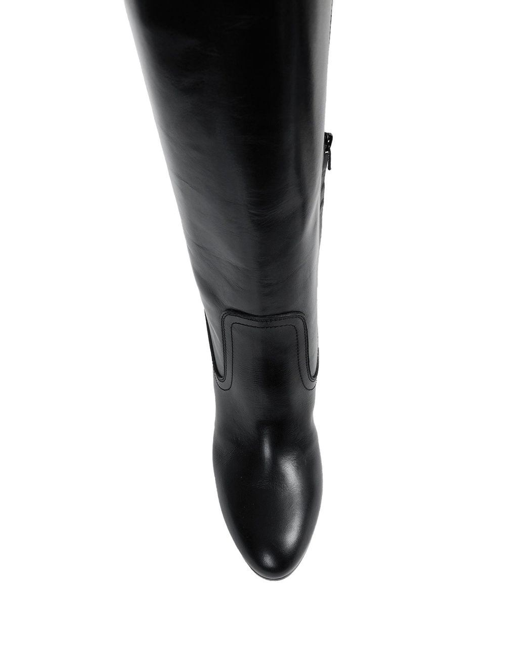 Maison Margiela Black Plexi Wedge High Boots