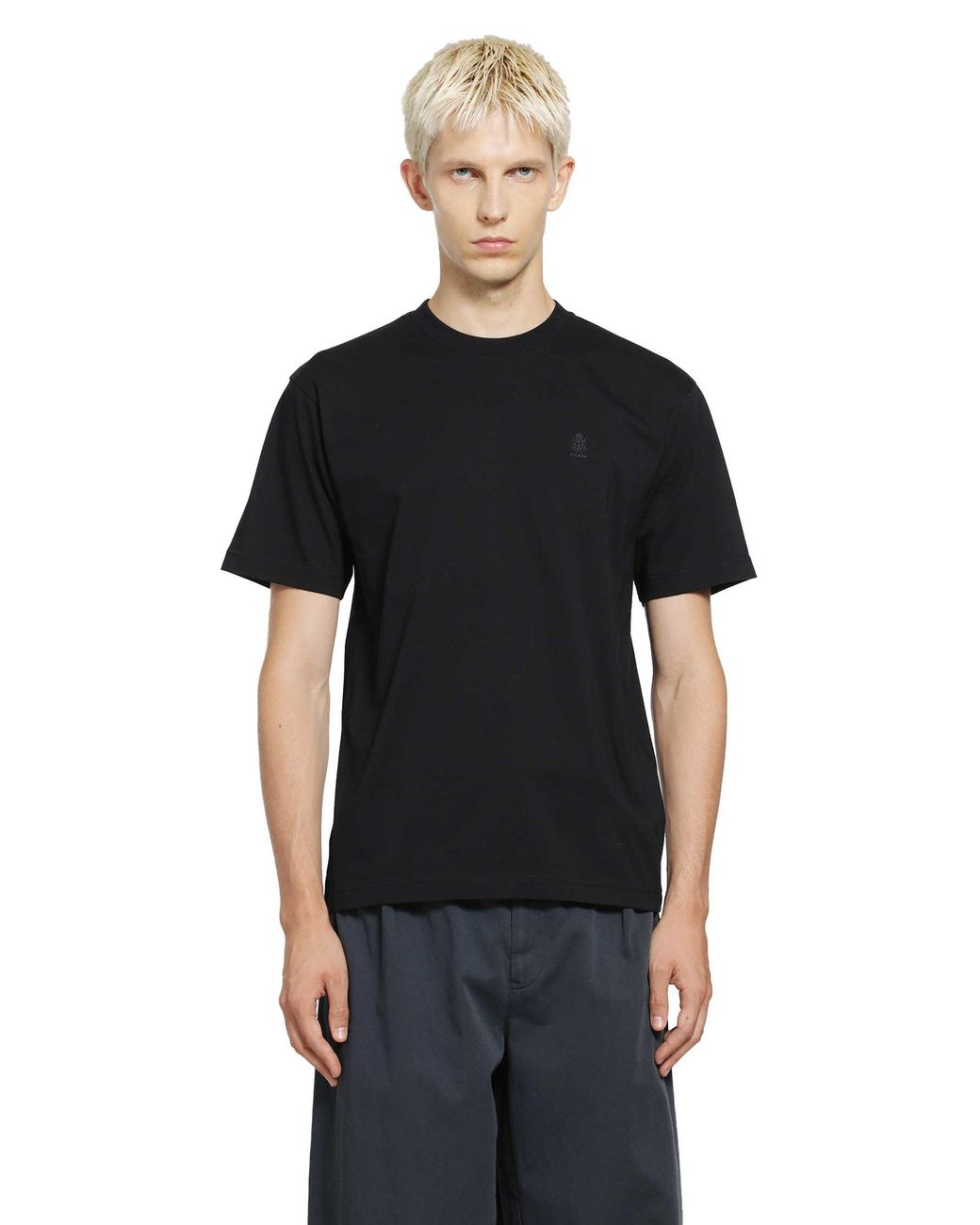 Prada Black Cotton T-Shirt for men