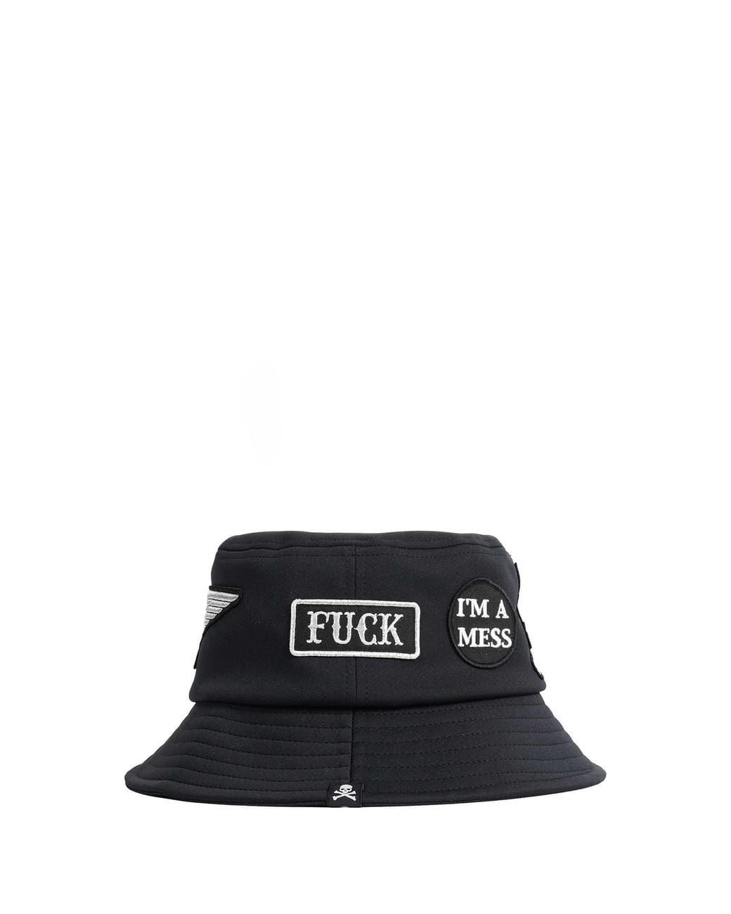 MASTERMIND WORLD Black Mj Patched Bucket Hat for men