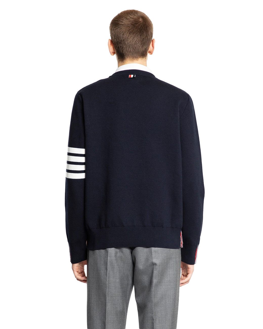 Thom Browne Blue Cotton Crêpe Sweater for men